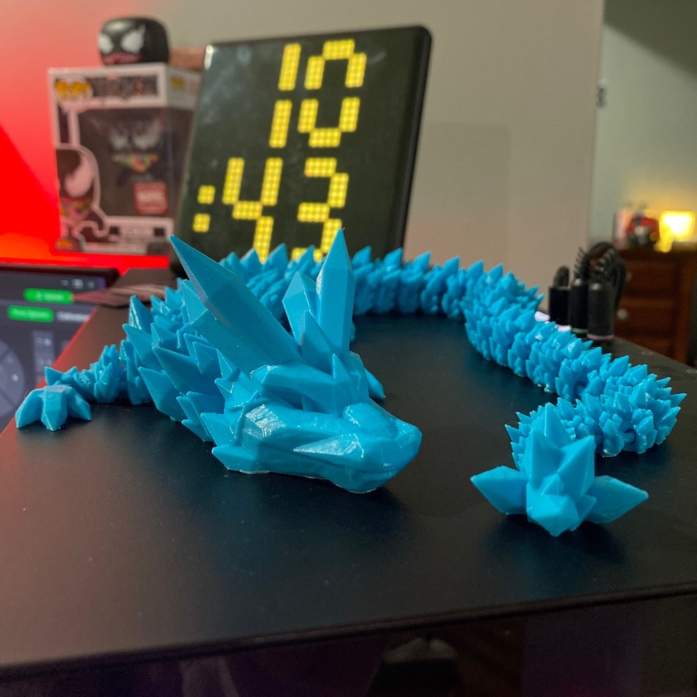 Articulated Crystal Dragon 3D print